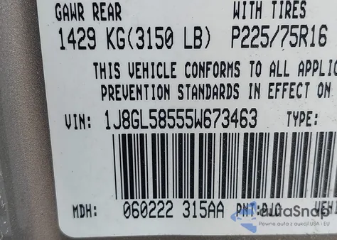 2005 Jeep Liberty Limited Edition из США, поврежденный, VIN 1J8GL58555W673463